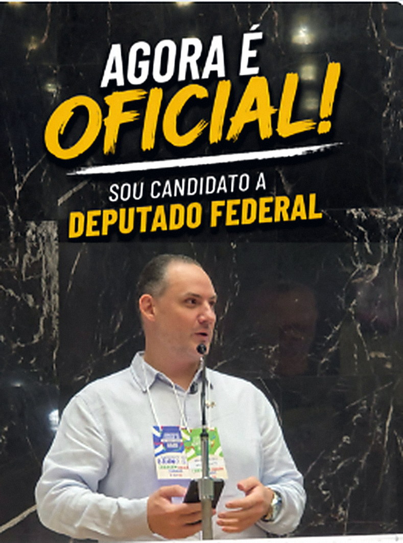 Retrato oficial de Bruno Gatti, candidato a Deputado Federal